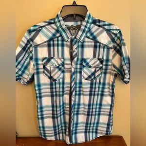 Buckle BKE plaid button down short sleeve shirt